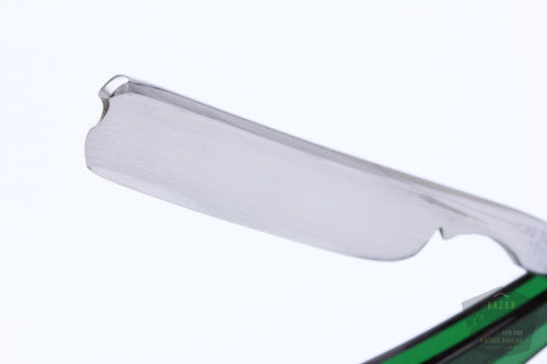5/8'' Klas Tornblom Faux Frameback | Sleek custom Forest Green Acrylic Straight Razor