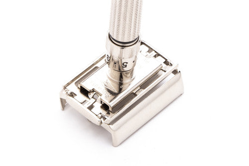1958 D4 Gillette Fatboy TTO Adjustable Double Edge Safety Razor | Factory Nickel Revamp
