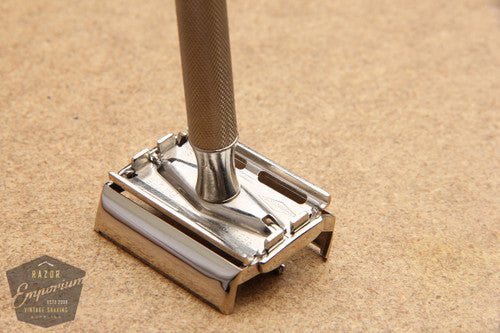 Gillette 1940's Notched Super Speed Safety Razor ~~ Nickel REVAMPED