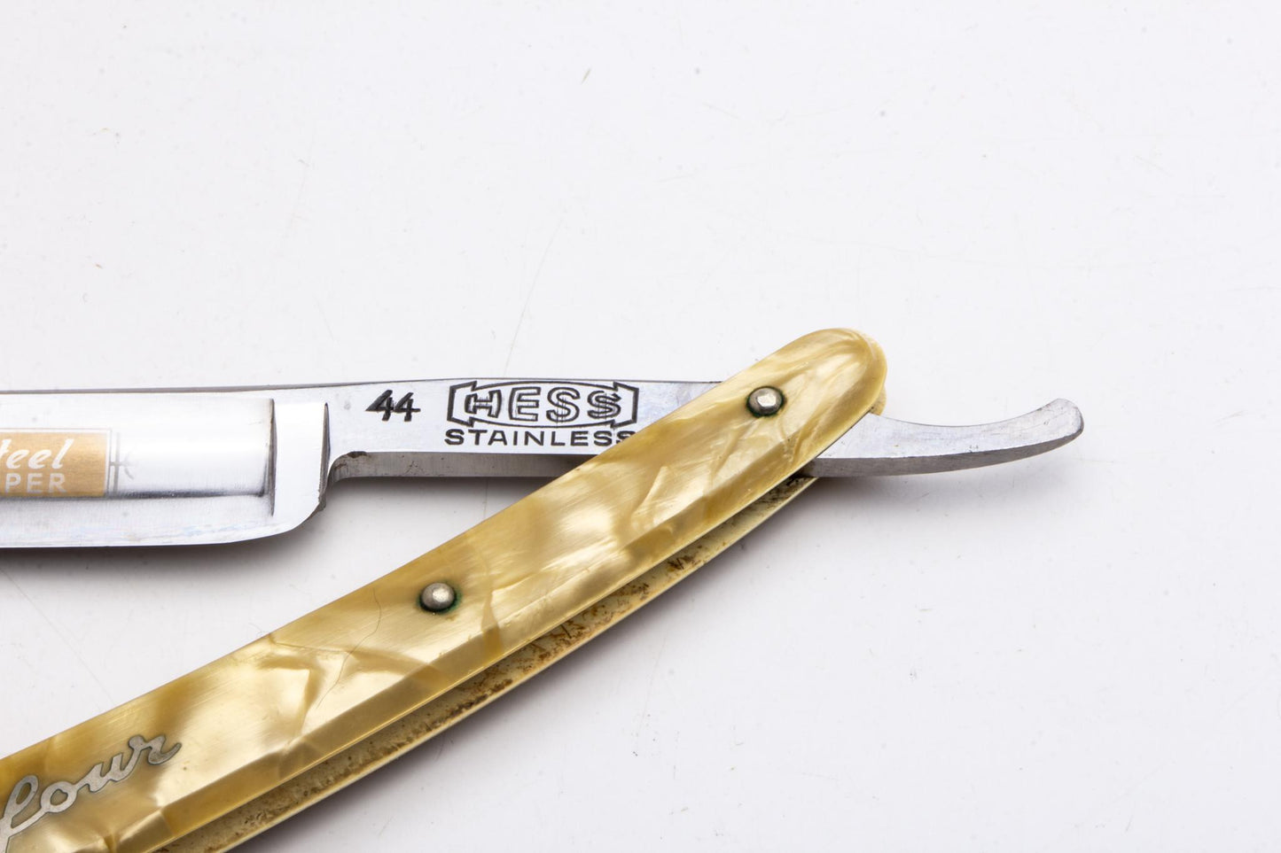 11/16" Hess #44 Vintage Restored Stainless Steel Straight Razor | Germany