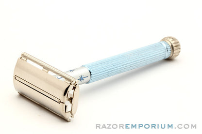 1973 Gillette Blue Star Lady Gillette DE Safety Razor T1