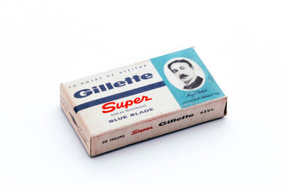 NOS Gillette Super Blue Blades - Made in Argentina - Double Edge Razor Blades