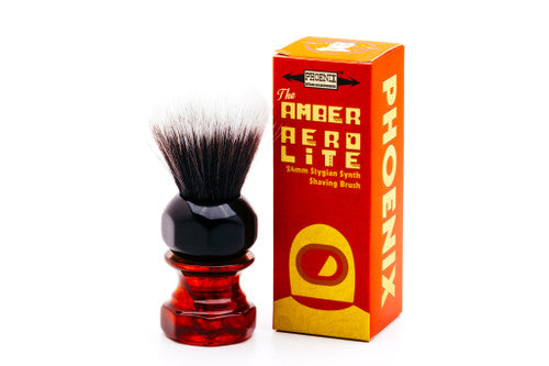PAA | The Amber AeroLite - 24mm Stygian Synthetic Shaving Brush
