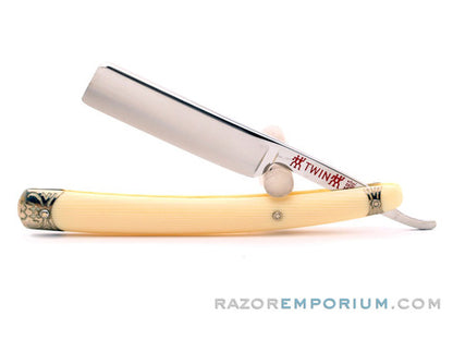 5/8" J.A. Henckels #407 Twin Works Straight Razor w/ Case & Instructions | Solingen, Germany *MINT*