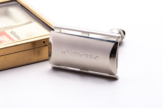 1965 K4 Gillette Tech Travel Safety Razor Set | Original Condition