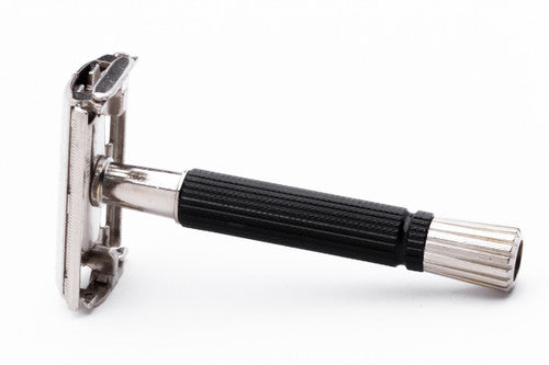 1971 Gillette Black Handle DE Super Speed  Safety  Razor R4