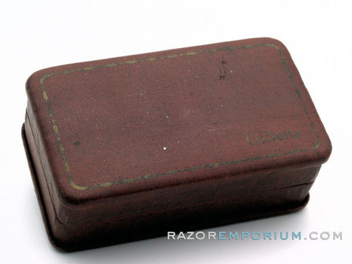 1948-1951 Gillette  Aristocrat DE Safety Razor w/ Leather Case & Blade Bank | 24K Gold Revamp
