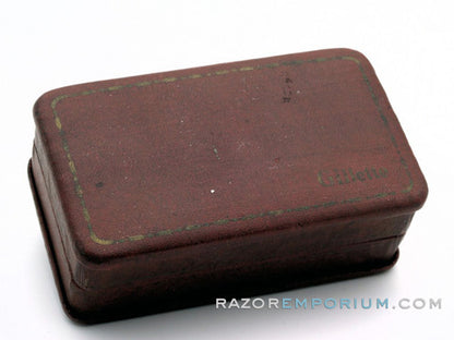 1948-1951 Gillette  Aristocrat DE Safety Razor w/ Leather Case & Blade Bank | 24K Gold Revamp