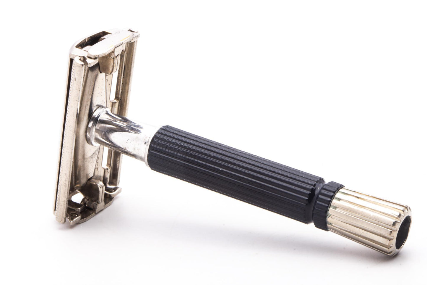 1969 O2 Gillette Black Handle Super Speed Safety Razor | Original Condition