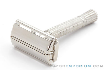 1953 Gillette Flare Tip DE Super Speed Safety Razor Factory Nickel Revamp
