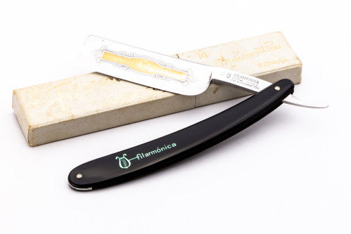 7/8" Filarmonica Doble Temple #14 Straight Razor w/ Coffin & Black\Teal Scales| Spain