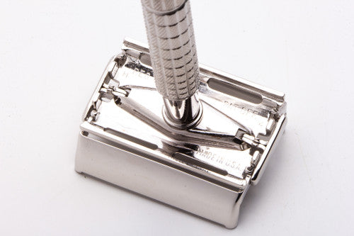 1962 H4 Gillette Flare Tip Super Speed Safety Razor | Rhodium Revamp