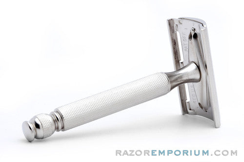 1963 Gillette Ball End Tech Double Edge Safety Razor | Factory Nickel