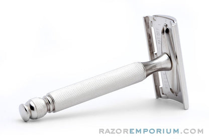 1963 Gillette Ball End Tech Double Edge Safety Razor | Factory Nickel