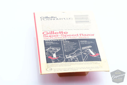 Gillette 1980 A4 Black Handle Super Speed Safety Razor | New Old Stock