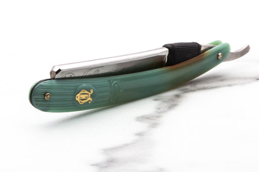 6/8" Vintage Restored Fillarmonica 13 Straight Razor With Teal Scales