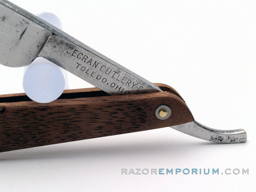 5/8" Lecran Cutlery Co. Straight Razor w/ Black Walnut Scales | Toledo, Ohio