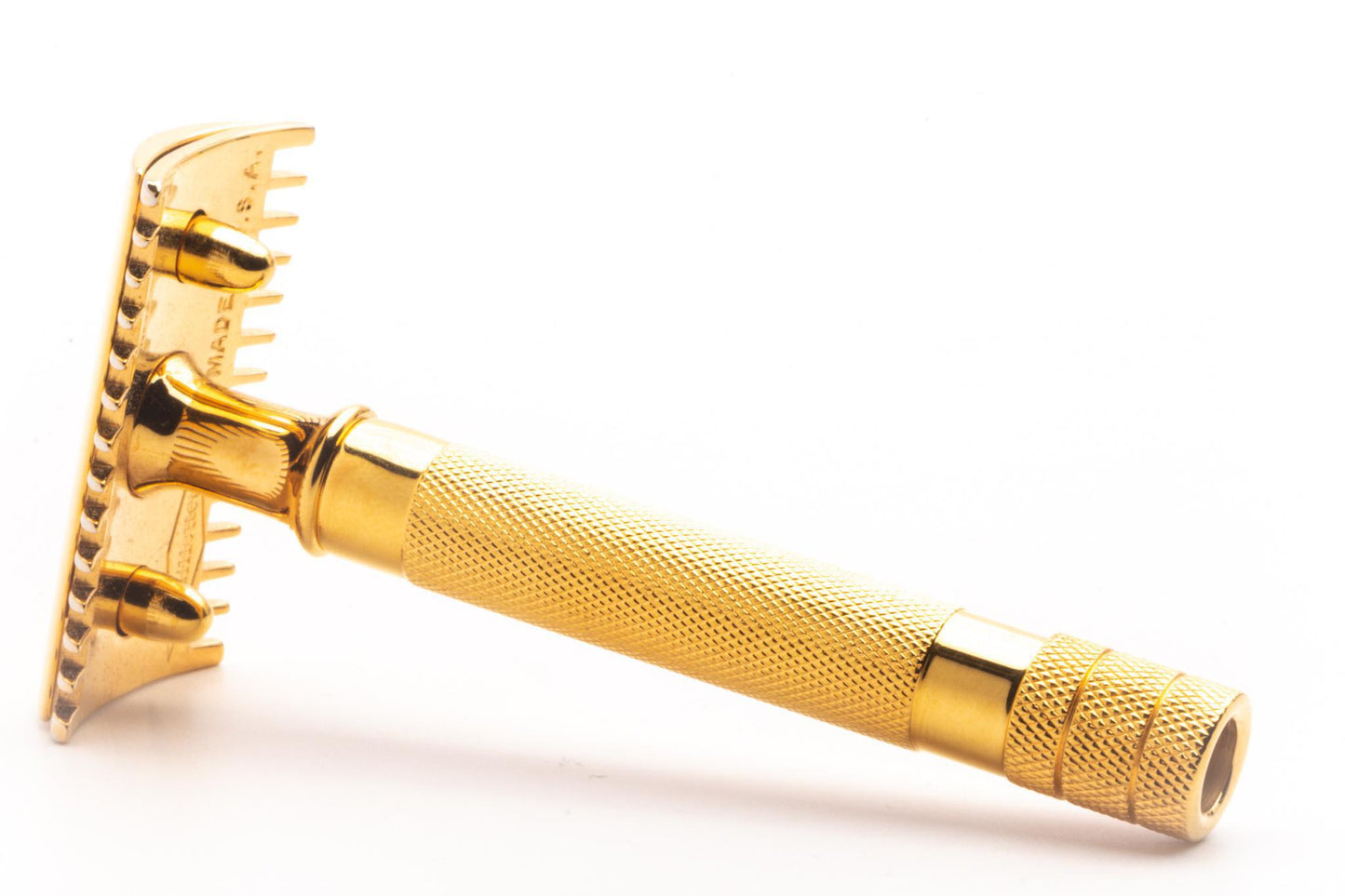 1919 Gillette Single Ring Travelers Set in Black Leather Case | 24k Gold Revamp