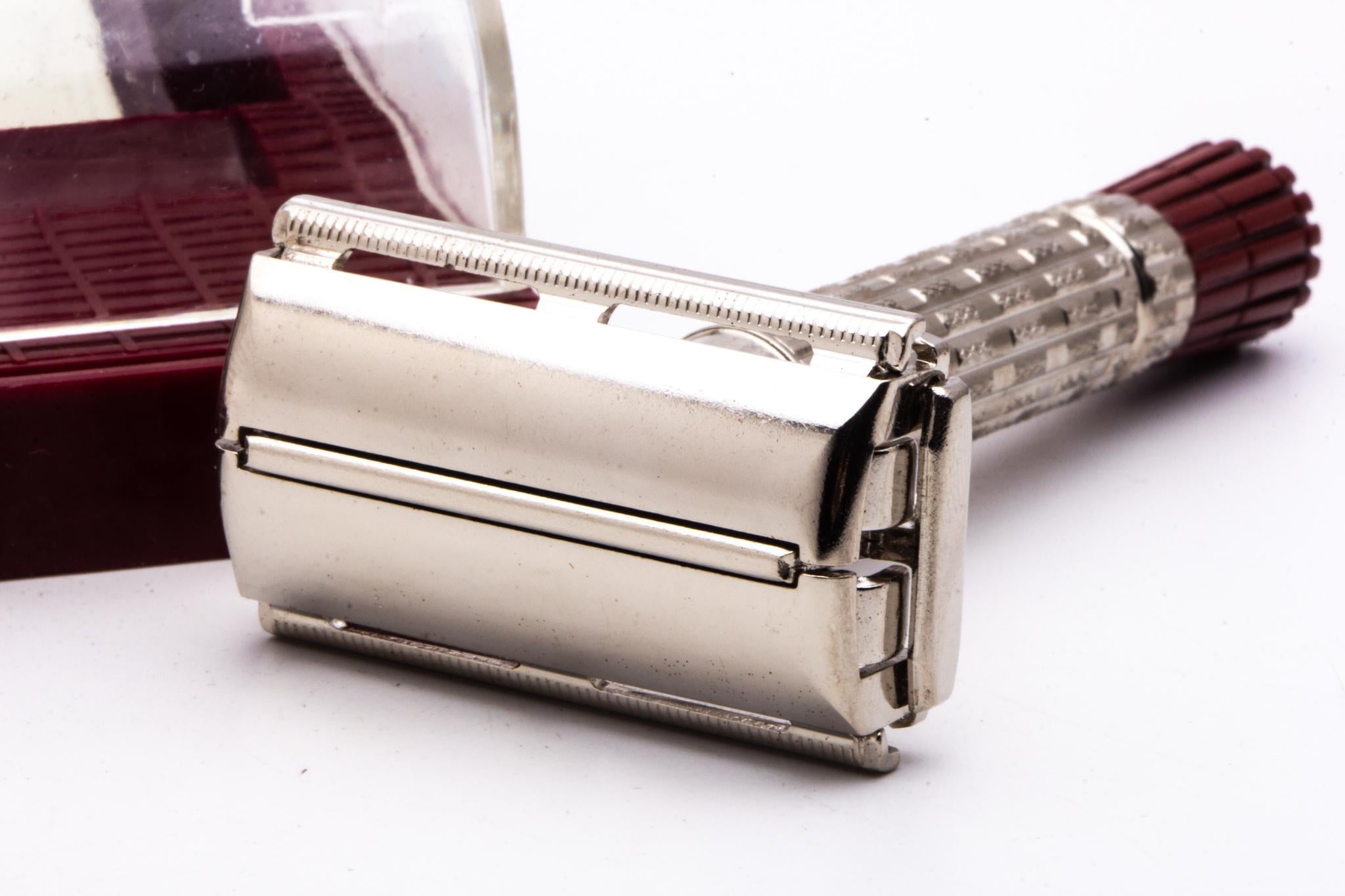 1958 D1 Gillette Heavy Red Tip Super Speed Safety Razor Set| Original ...