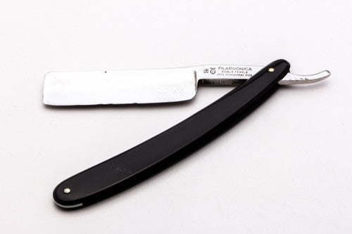 7/8" Filarmonica Doble Temple #14 Straight Razor w/ Black Scales | Spain