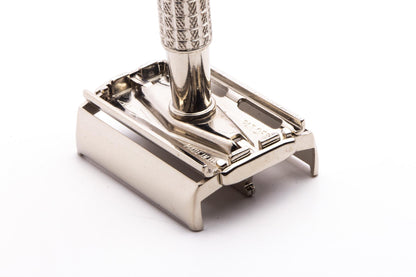 1959 E1 Gillette TTO Flare Tip Super Speed Safety Razor  | Factory Nickel Revamp
