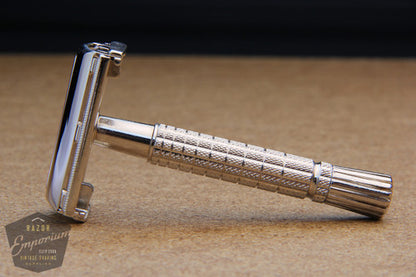 Gillette 1960 Flair Tip Super Speed Safety Razor F2 * Nickel REVAMPED