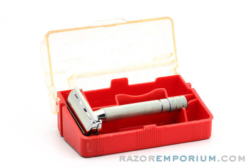1947-51 Gillette Super Speed TTO Safety Razor Styrene Case - Factory Nickel
