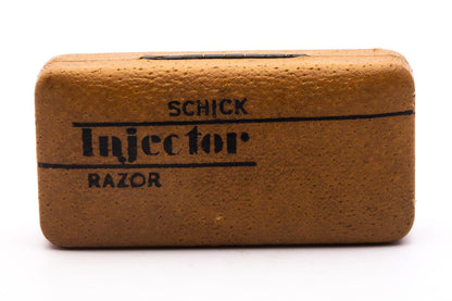 1940's Schick Injector Bakelite Handle in Brown Case| Original Condition
