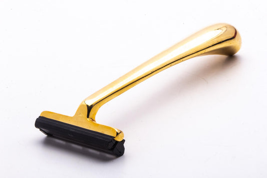 Trac II Metal Gold Razor Handle | Original Condition