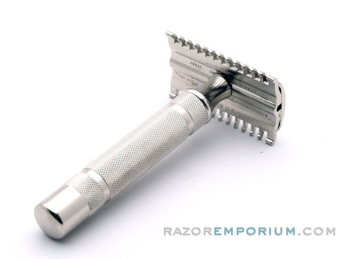 1930's Gillette NEW Short Comb DE Safety Razor Factory Nickel Revamp