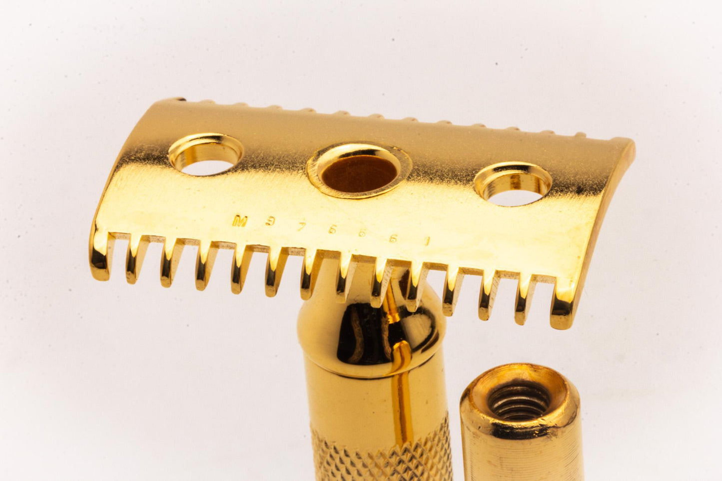 1920 Gillette Big Fellow Double Edge Safety Razor Set with Wooden Case | 24K Gold Revamp