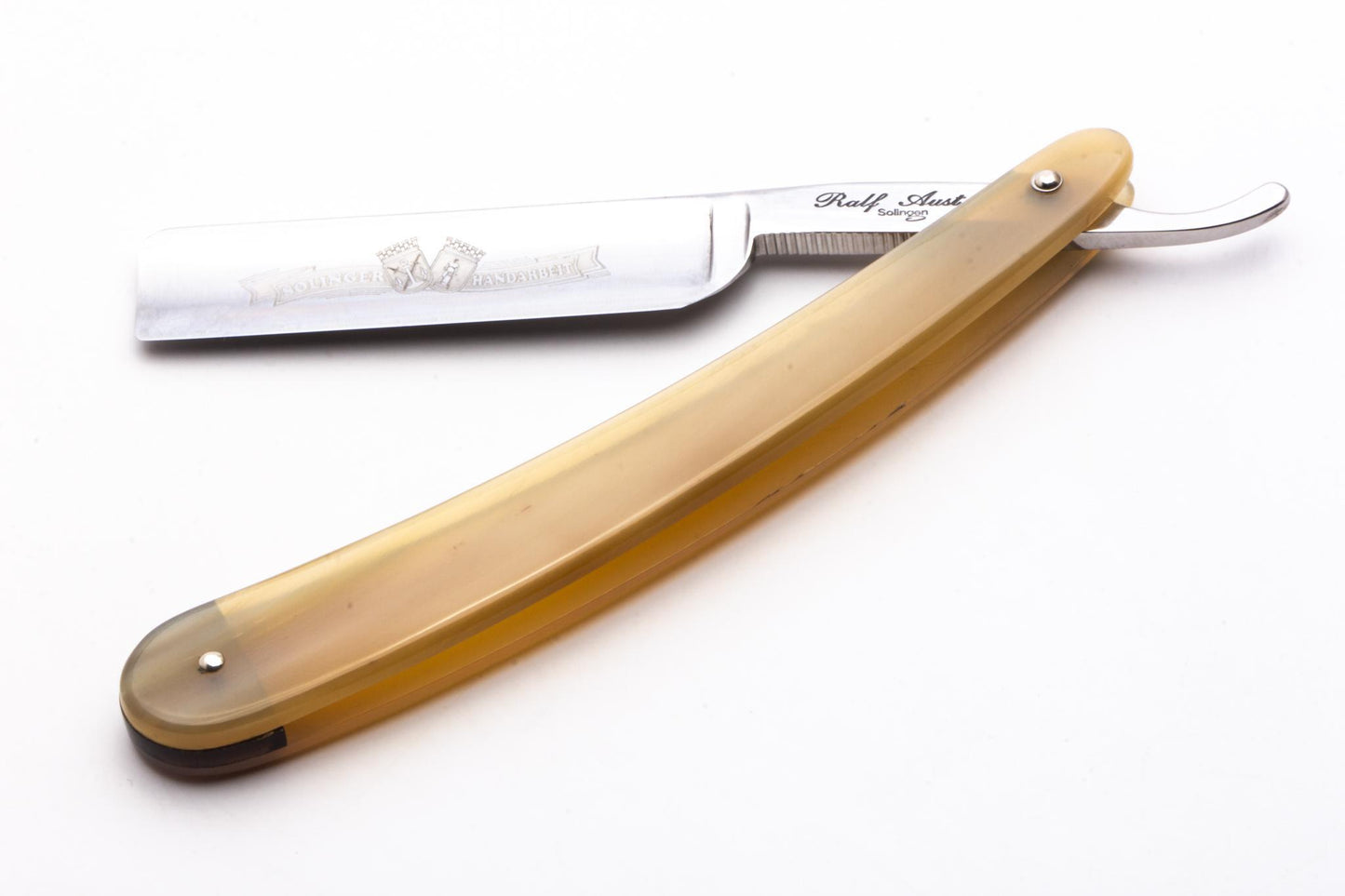 5/8" Ralf Aust Square Point Straight Razor | Horn Scales