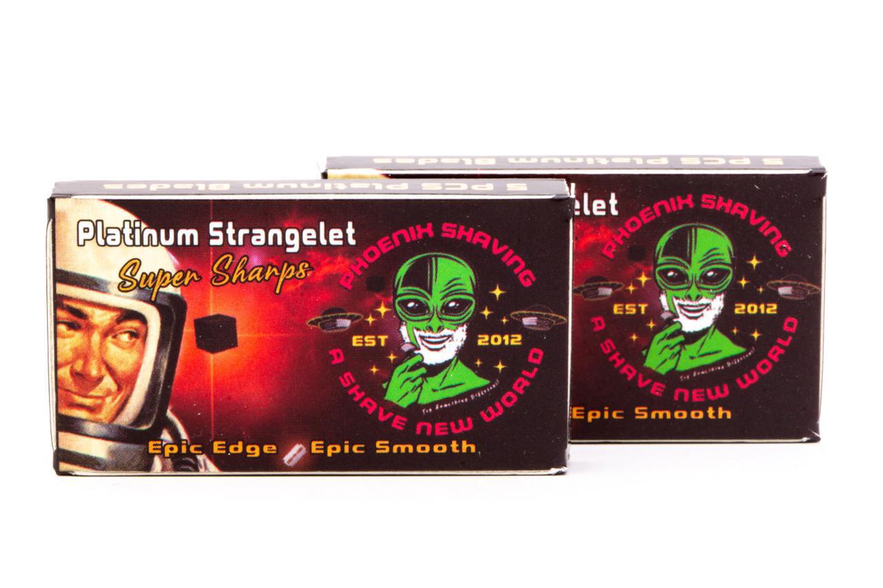 Phoenix Artisan Accoutrements - Platinum Strangelet Super Sharps Double Edge Blades