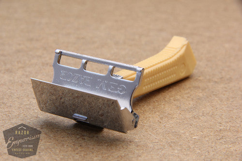 Gem 1940's G-Bar Single Edge Razor with Cream Handle