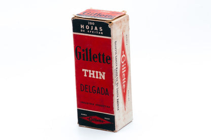 200 Gillette Delgada Thin - Made in Argentina - Double Edge Razor Blades