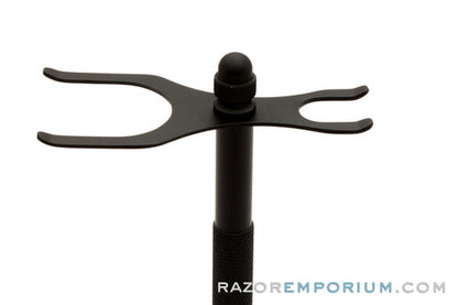 Pure Badger Razor and Brush Shave Stand | Black Chrome