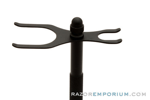 Pure Badger Razor and Brush Shave Stand | Black Chrome