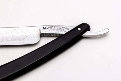 7/8" Filarmonica "Doble Temple" #14 Black Straight Razor w/ Coffin | Spain