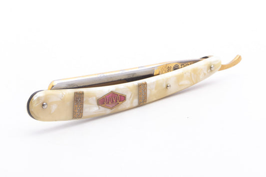 5/8" Vintage Restored Dovo 98 Fritz Brach Straight Razor With Original Scales
