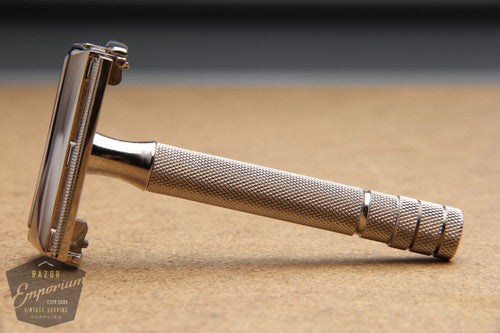 Gillette 1940's Notched Super Speed Safety Razor ~~ Nickel REVAMPED