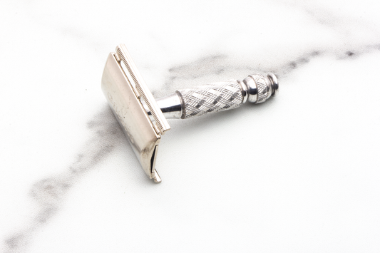 1973 T2 Gillette Spiral Ball End Tech Travel Safety Razor | Original Condition