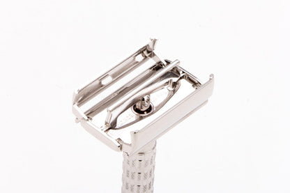 1957 C4 Gillette Red Tip Heavy DE TTO Super Speed Safety Razor | Rhodium Revamp
