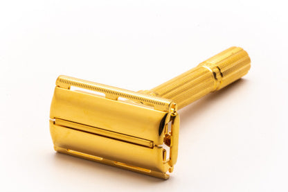 1963 I1 Gillette Slim Aristocrat TTO Adjustable Double Edge Safety Razor | 24K Gold Revamp