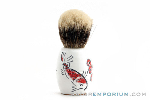 PantaRei Karpa Koi Silvertip Badger Shave Brush- Pre-Owned
