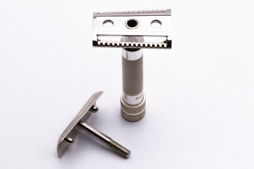 1940's Pomco Diagonal Slant & Straight Double Edge Safety Razor