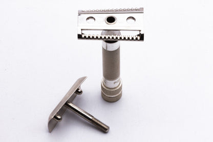 1940's Pomco Diagonal Slant & Straight Double Edge Safety Razor