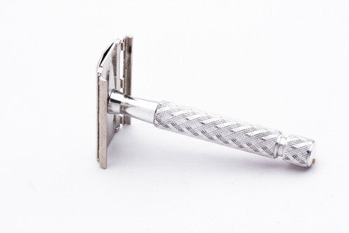 1979 Gillette Aluminum Spiral Handle Tech Safety Razor Z3