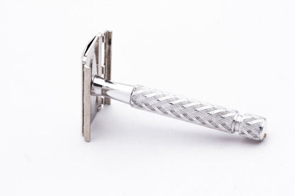 1979 Gillette Aluminum Spiral Handle Tech Safety Razor Z3