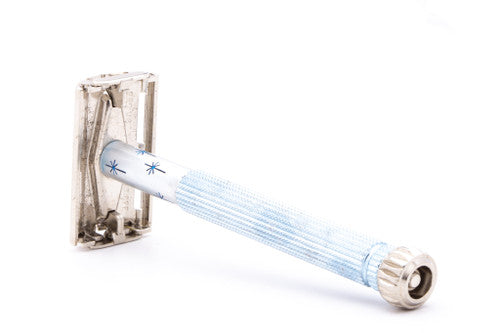 1965 K2  Gillette Blue Star Lady Gillette Double Edge Safety Razor | Original Condition