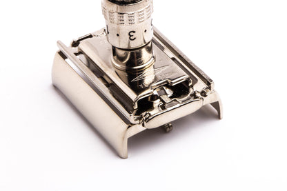 1965 K3 Gillette Slim Adjustable Double Edge Safety Razor | Factory Nickel Revamp